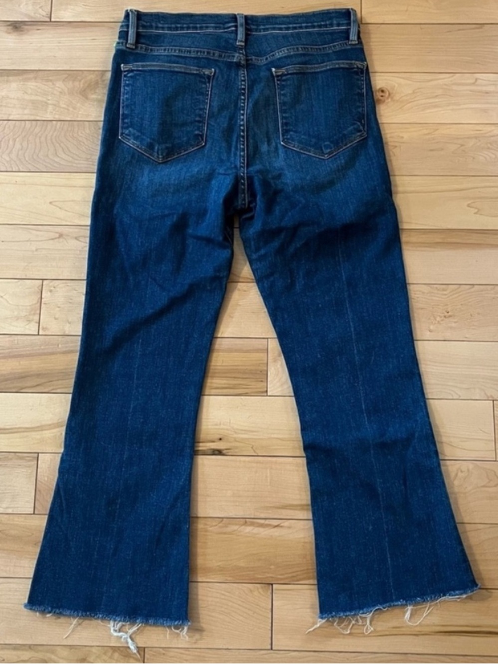 FRAME DENIM Le High Flare Raw Hem Crop in Neosho size 29 - Picture 10 of 12